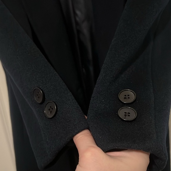 100% Wool Vintage Cassidy Pea Coat Jacket size 8 Navy Classic Timeless Style - Picture 7 of 12